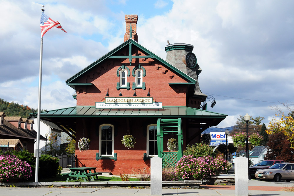 Railroad station in Vermont