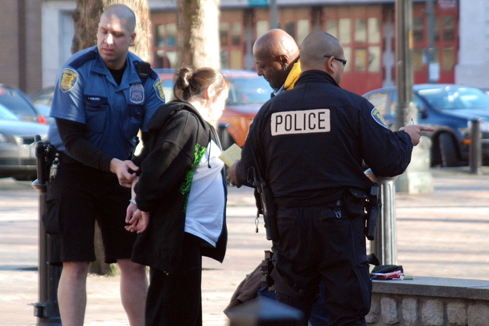 Police in Pioneer Square Seattle