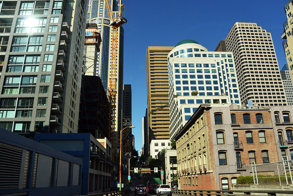 Entering Seattle, Washington