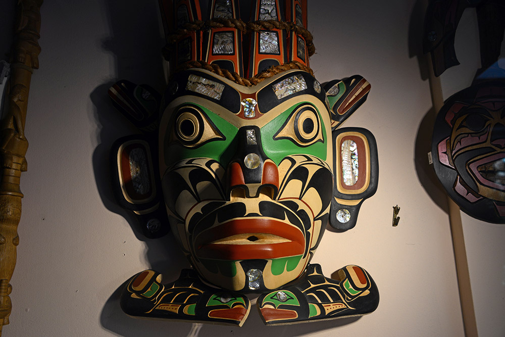 Native American mask in Seattle