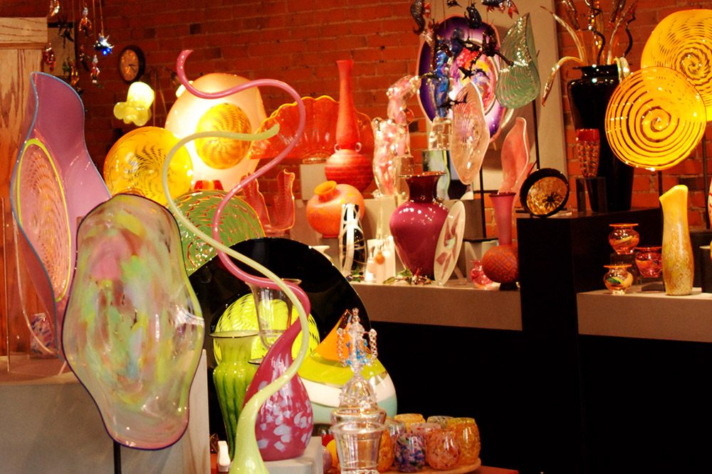 Glass art shop in Seattle