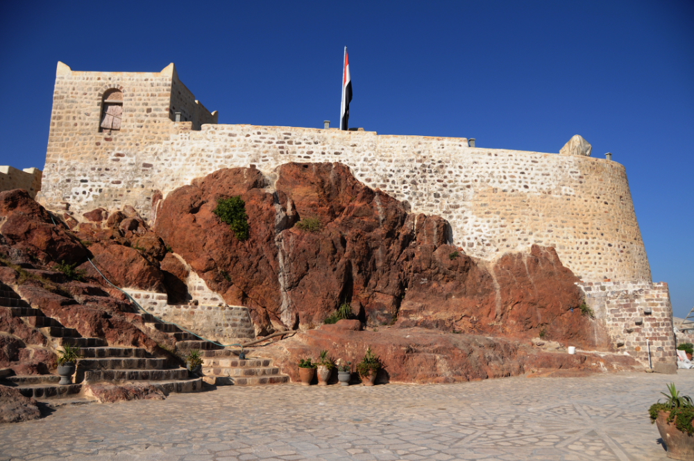 Restored upper section of Al-Qahira Castle Taiz