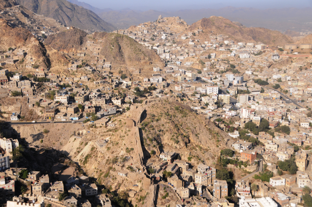 View across Taiz from Al-Qahira Castle