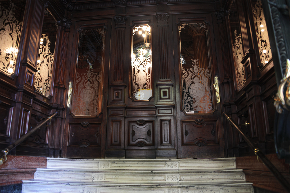 Elegant apartment building entrance in Buenos Aires