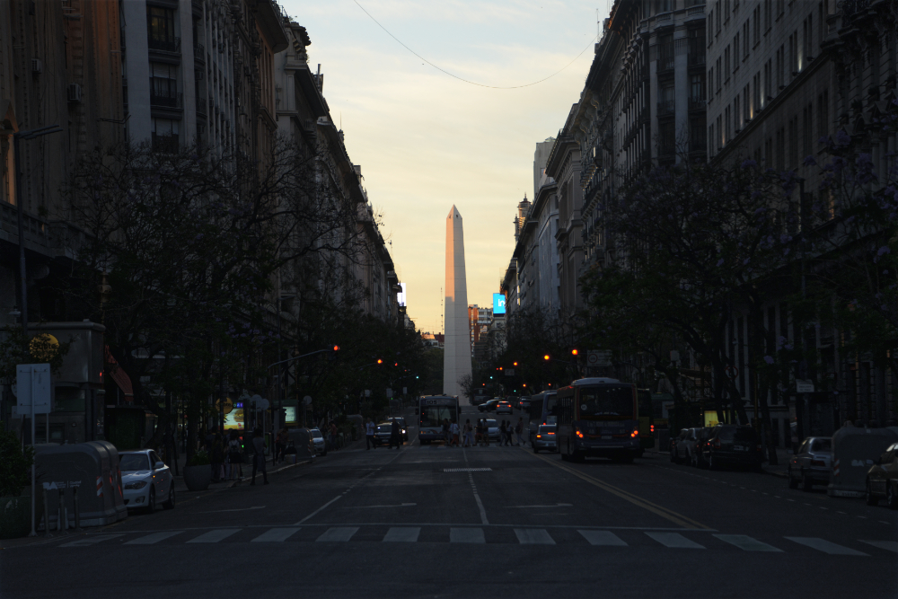 Obelisk of Buenos Aires along Avenida 9 de Julio