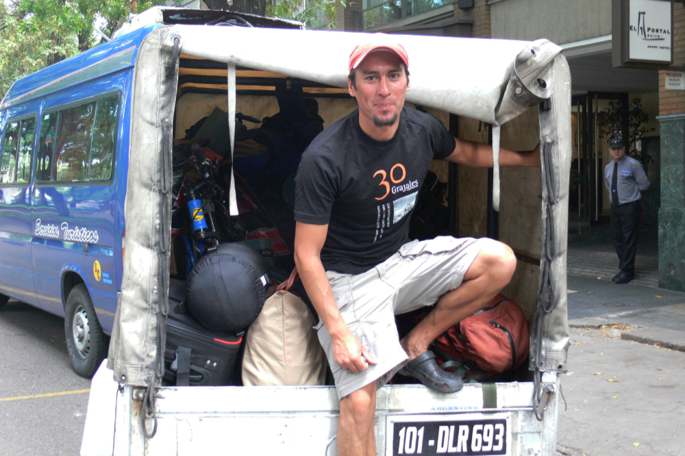 Loading expedition equipment before leaving Mendoza for Aconcagua
