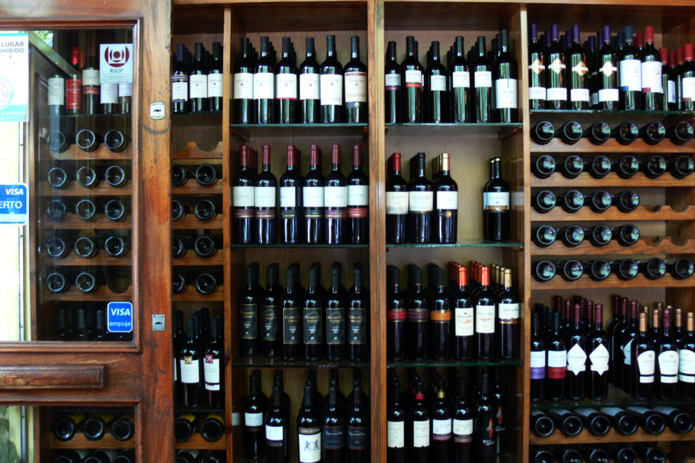 Bottle of wine in Mendoza Argentina