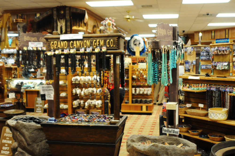 Souvenirs and rocks for sale at the Grand Canyon in Arizona