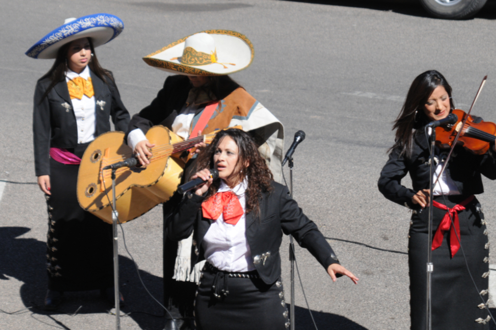 Mariachi band performing for visitors in Jerome, Arizona