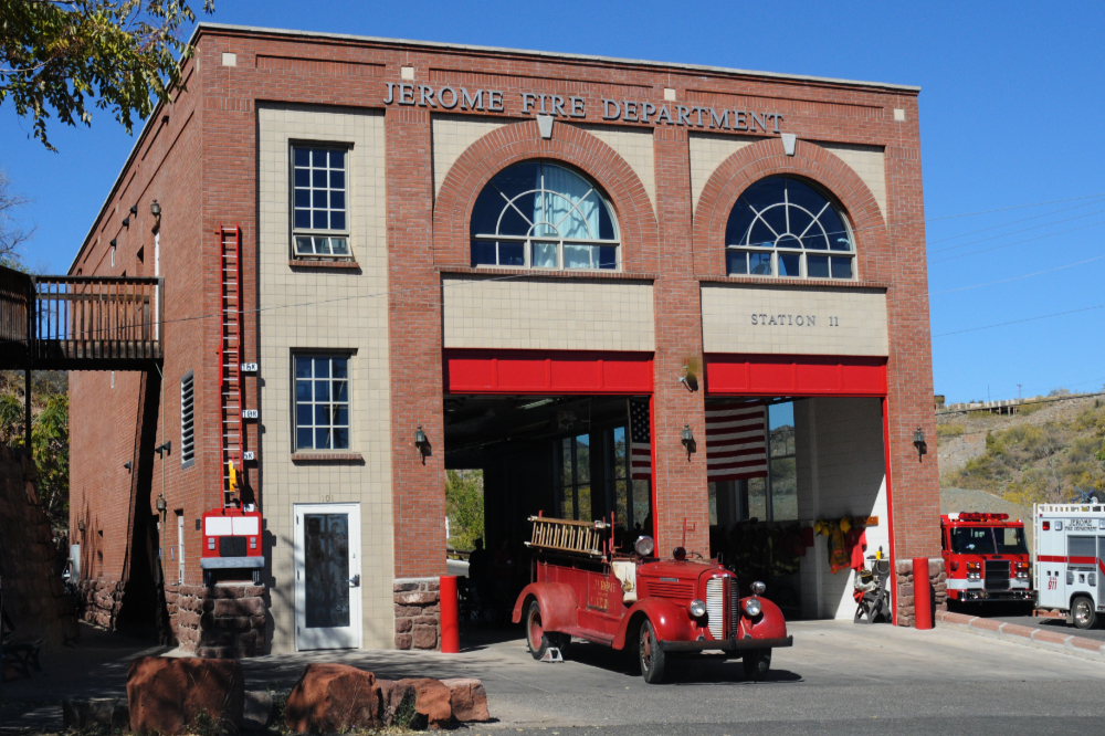 Historic fire station in Jerome, Arizona