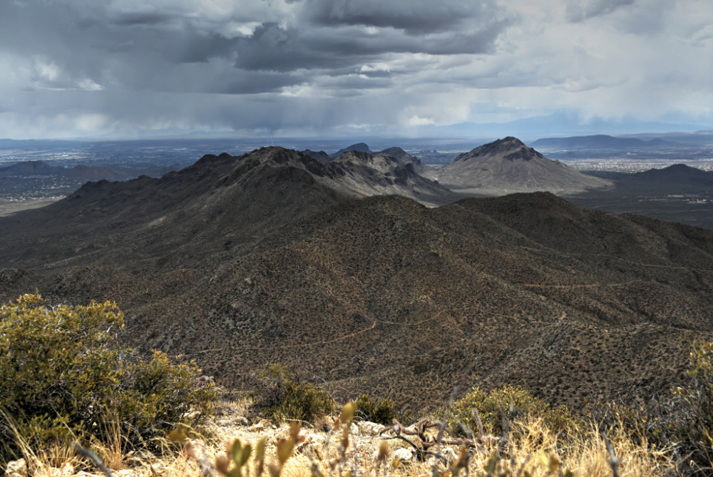 View across the mountains and Sonoran Desert in Arizona