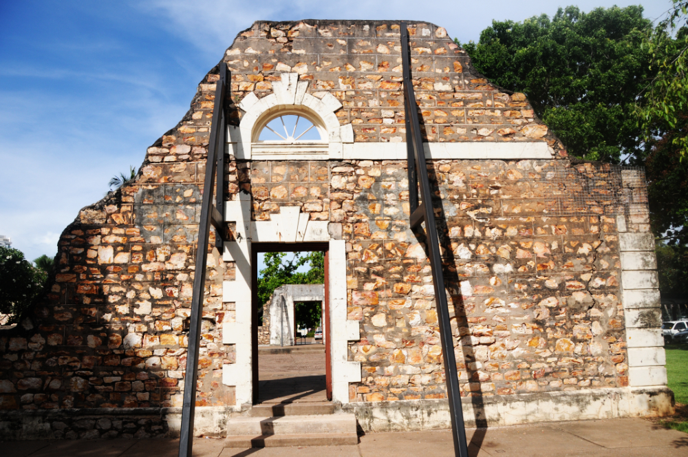 Old Darwin Town Hall Ruins Ruins of Darwin's old Town Hall preserved after Cyclone Tracy
