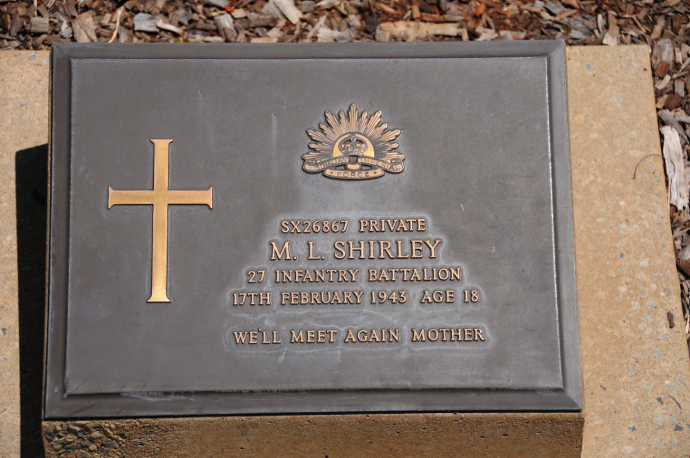 World War II grave at Adelaide River War Cemetery