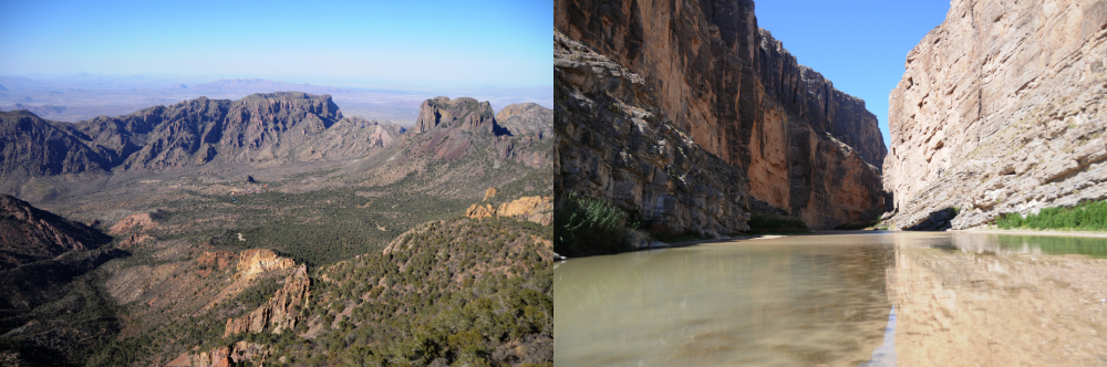Rugged desert mountains in Big Bend National Park Texas