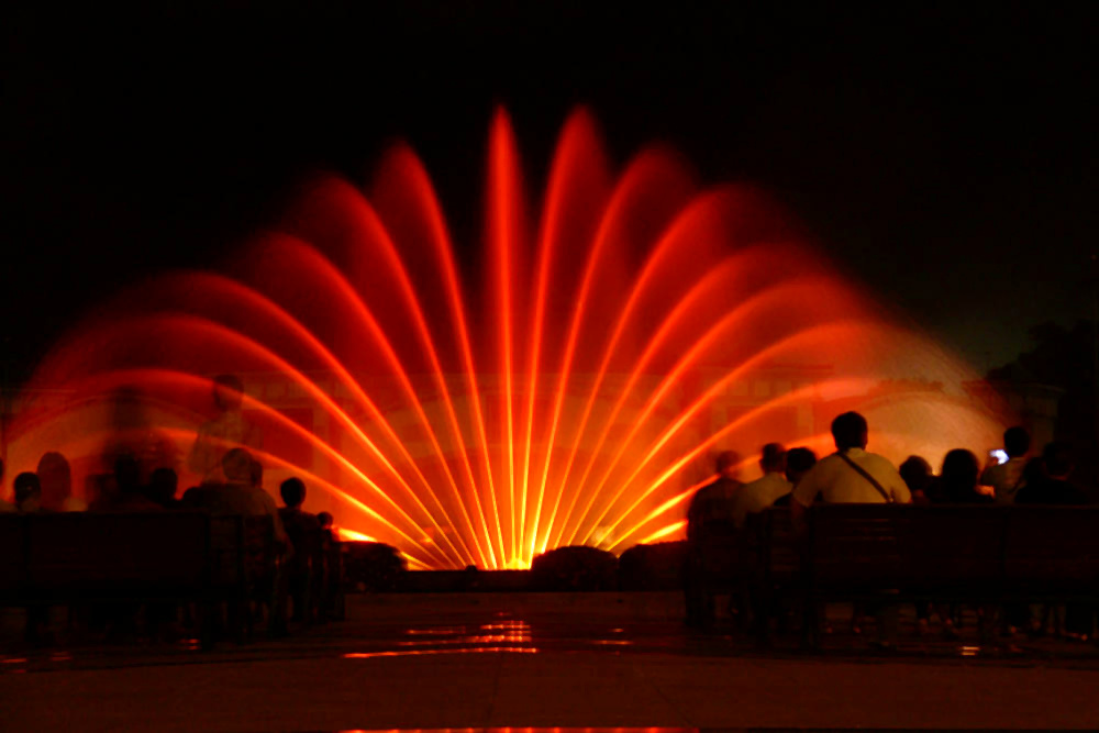Fountain light show at Jerudong Park in Brunei
