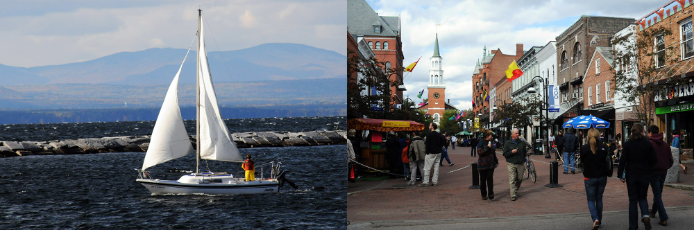 Burlington, Vermont, overlooking Lake Champlain