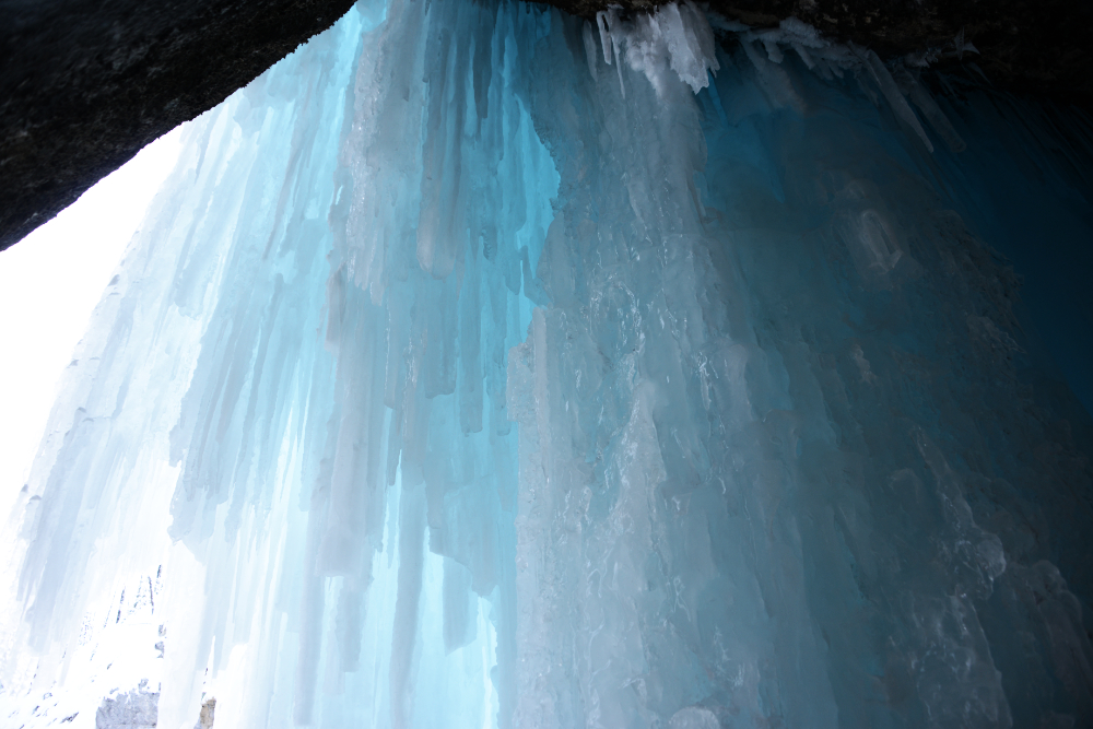 Frozen waterfall at Haffner Creek in Kootenay National Park