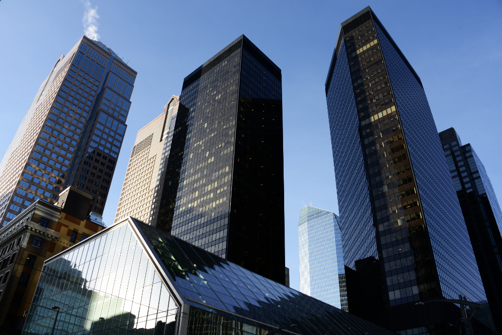 Downtown Calgary skyline in Alberta, Canada
