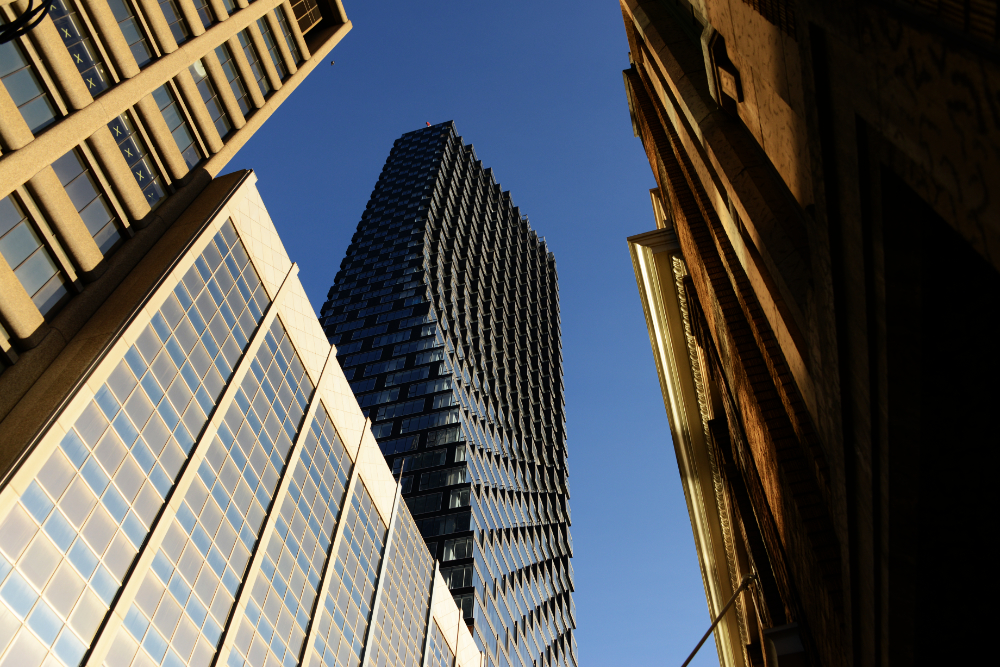 Modern skyscraper in downtown Calgary, Alberta