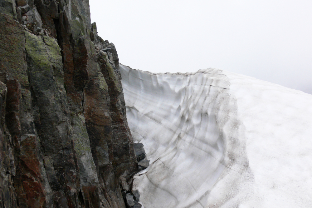 Rock wall on Mt. Garibaldi in British Columbia