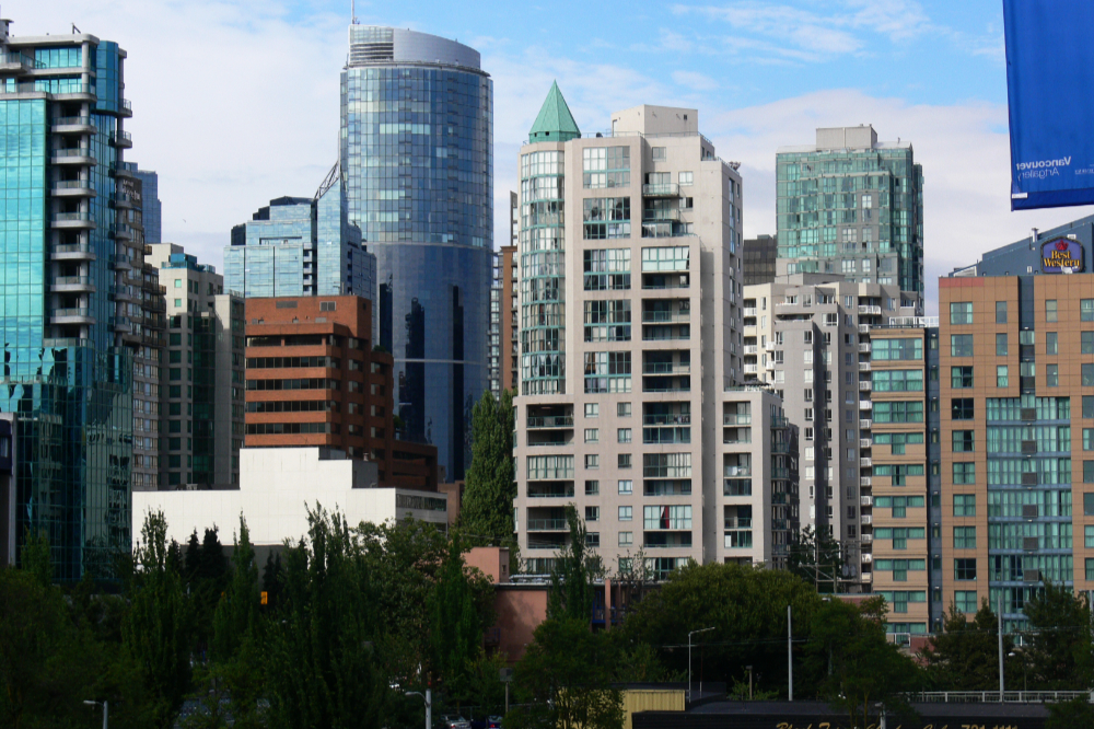 Downtown Vancouver skyline in British Columbia
