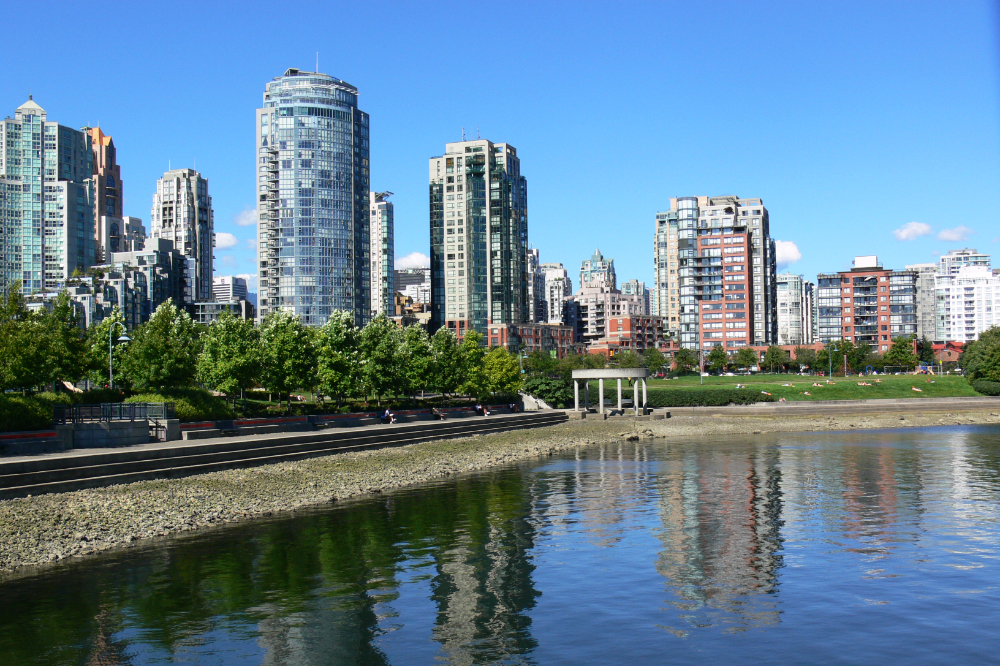 Vancouver Seawall along the waterfront in British Columbia