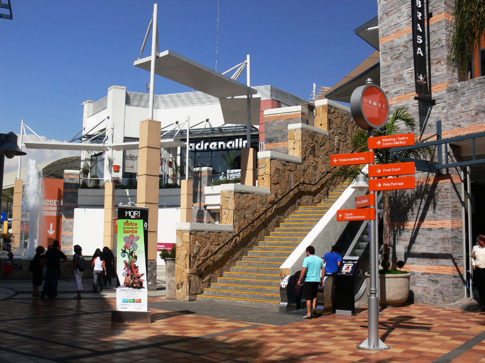 Shopping district in Santiago Chile