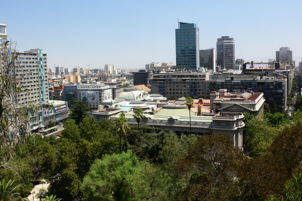 Fountain at Santa Lucia Hill in Santiago