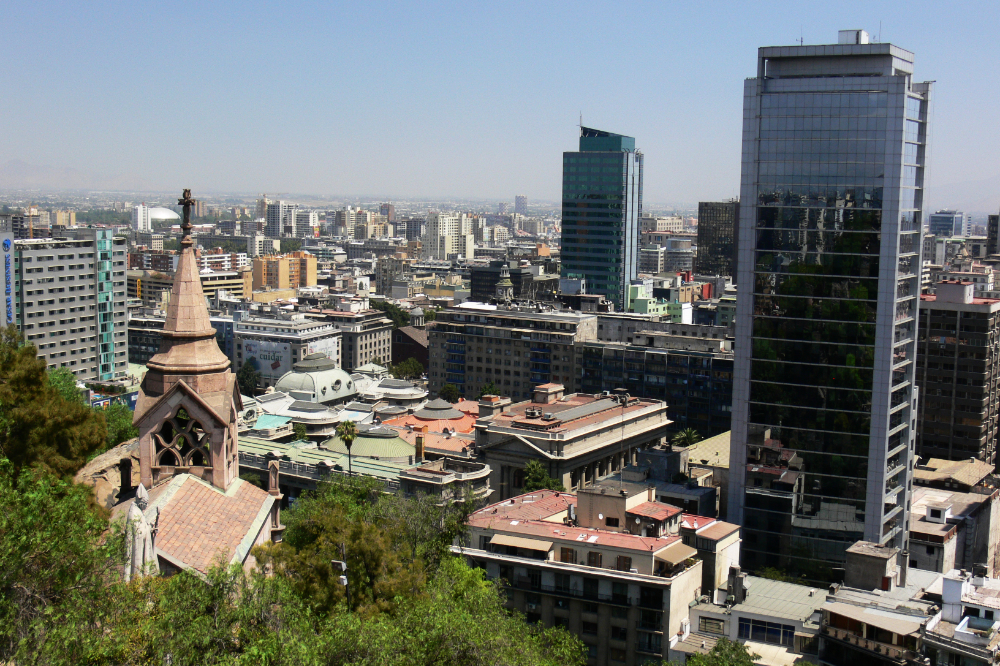View of Santiago from Santa Lucia Hill
