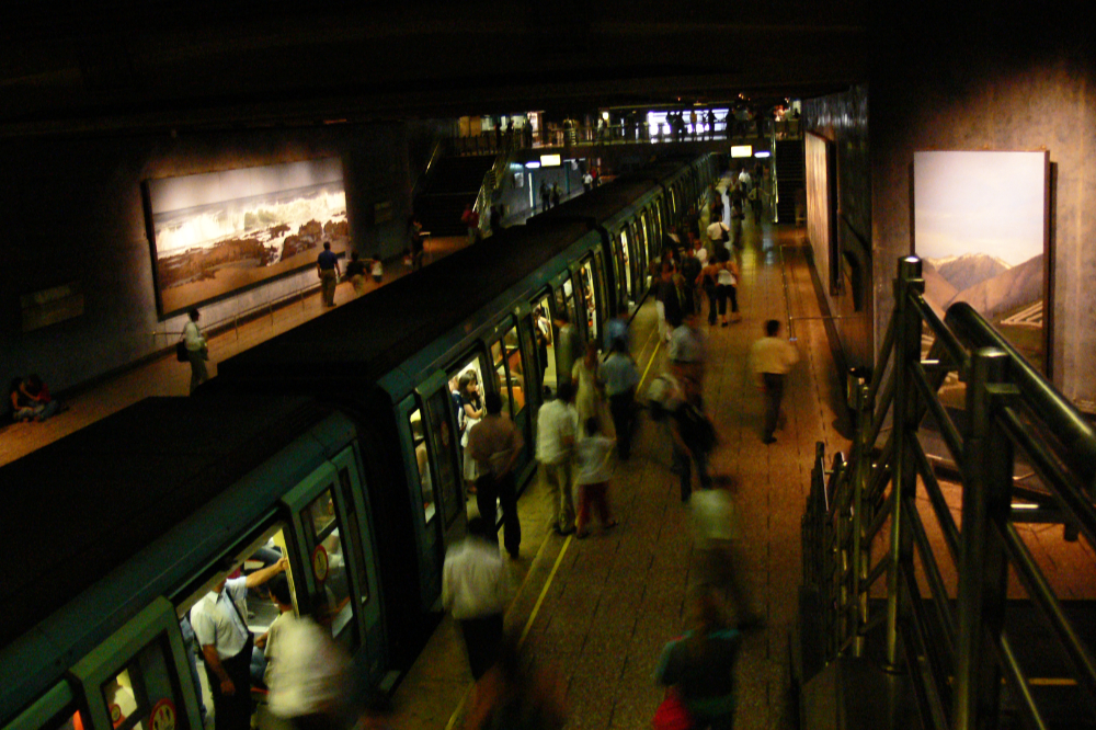 Subway station in Santiago Chile