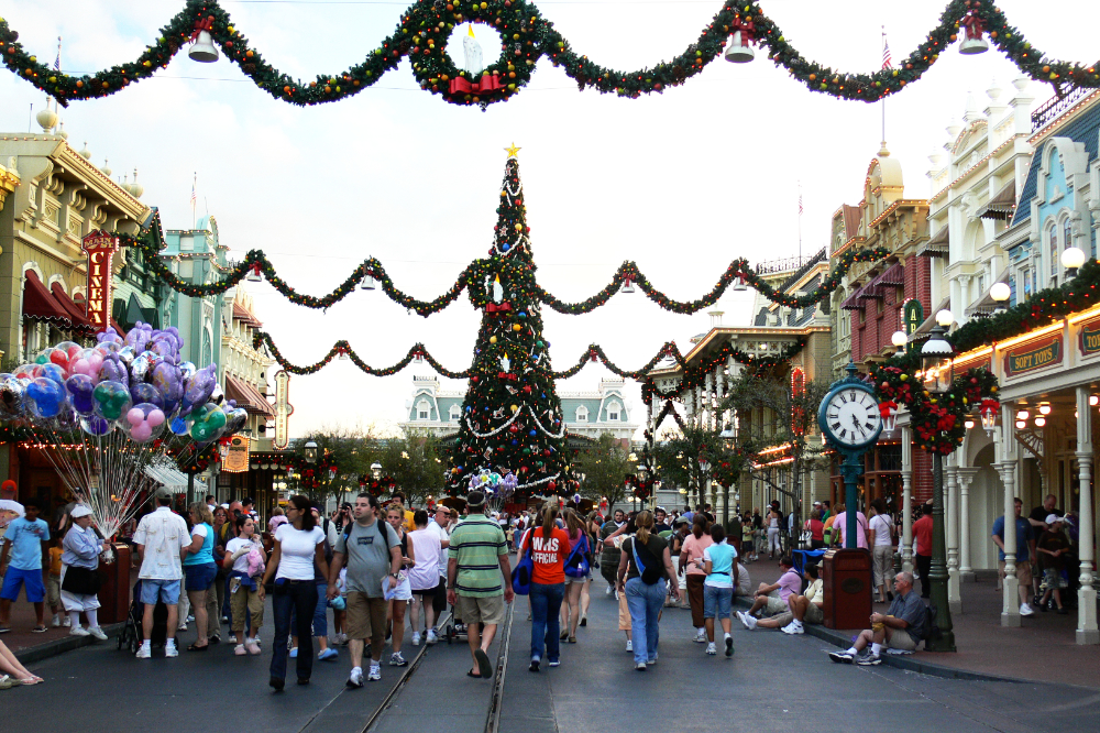 Christmas tree at Magic Kingdom in Walt Disney World