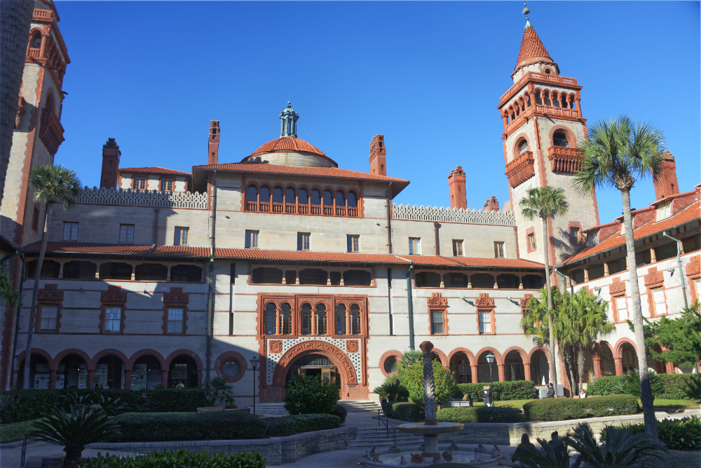 Courtyard of Flagler College in St. Augustine, Florida