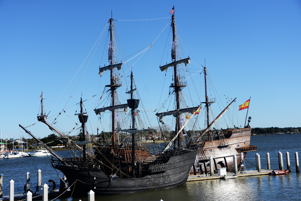 Boats along the waterfront in St. Augustine