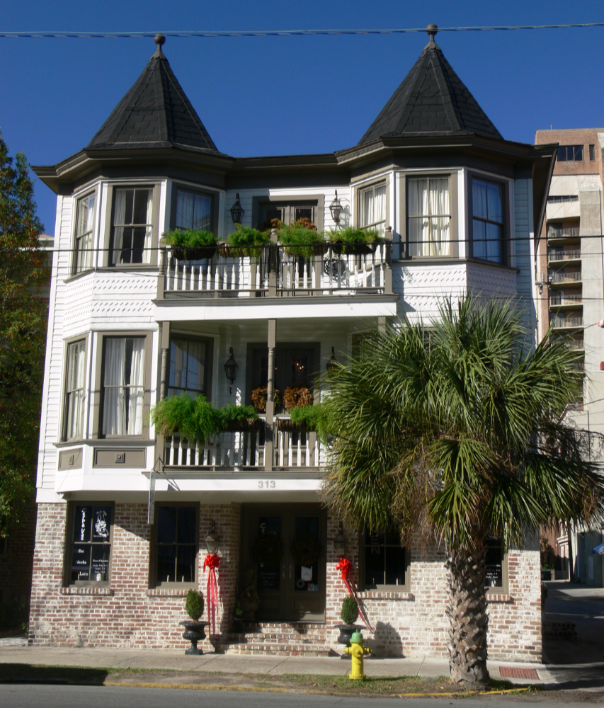 Historic Home in Savannah Historic Southern-style house with a palm tree in Savannah Georgia