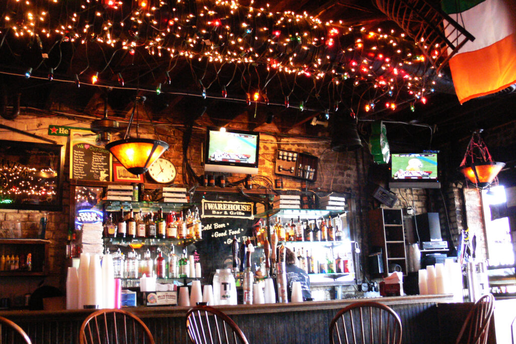 River Street Bar on New Year's Morning Bar along Savannah's River Street photographed on New Year's morning