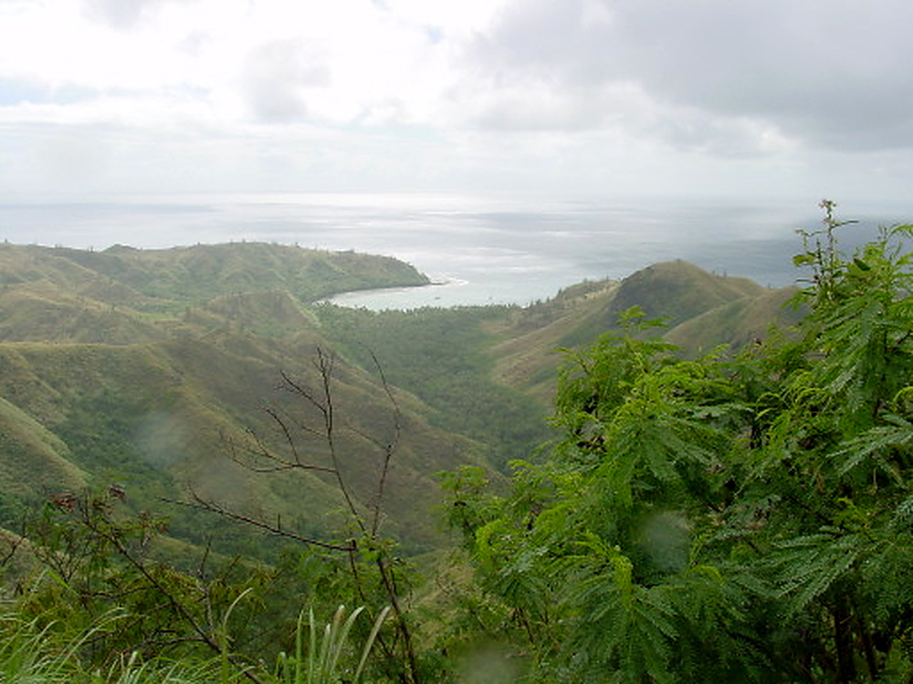 Green mountains and tropical landscape in Guam