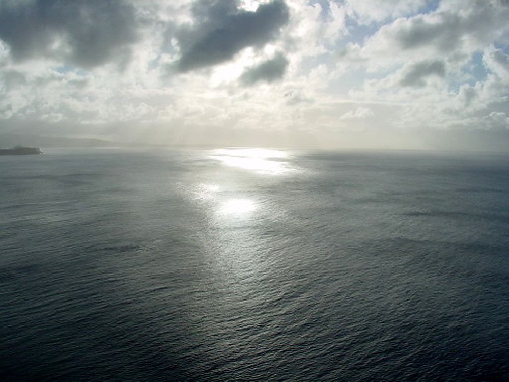 View of the Pacific Ocean and coastline of Guam