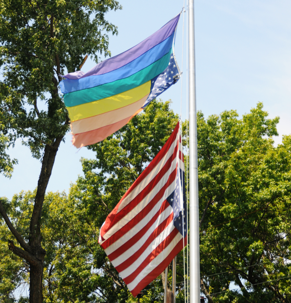 Flags at Westboro Baptist Church