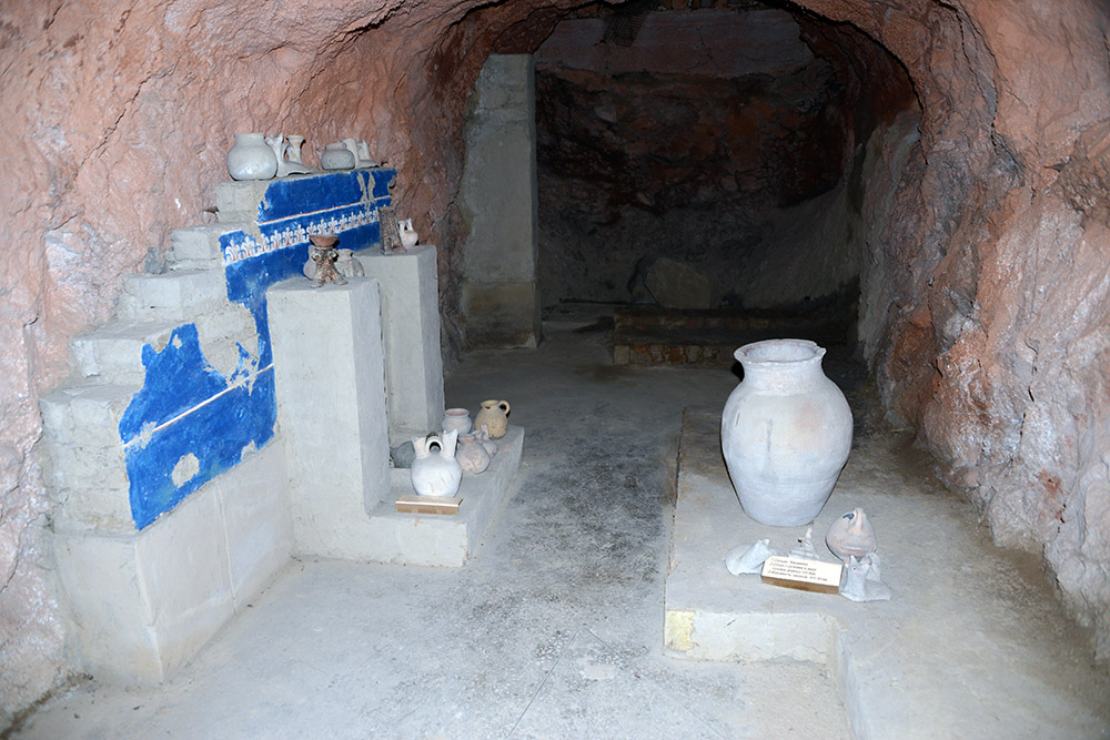 Zoroastrian Exhibit in Osh Reconstruction associated with Zoroastrian traditions in the Osh Cave Museum