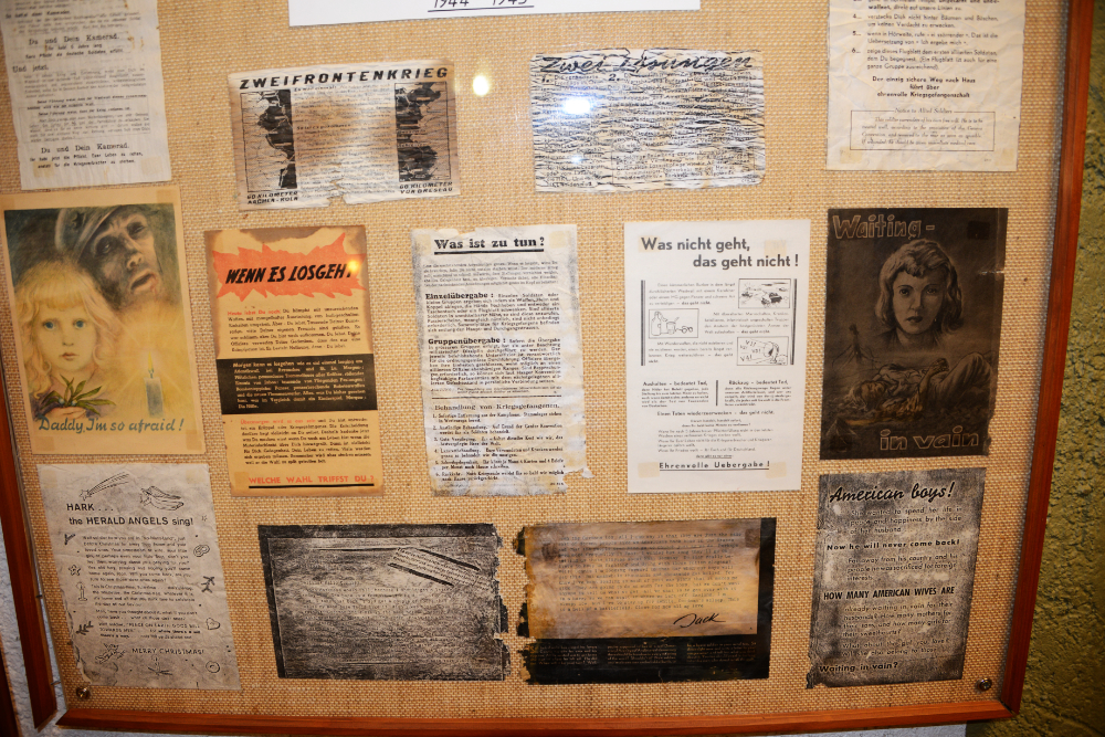 World War II propaganda Original World War II propaganda leaflets and documents at the Diekirch military museum