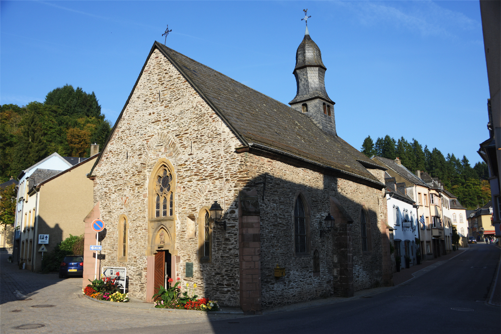 Church in Vianden Historic church in Vianden, Luxembourg