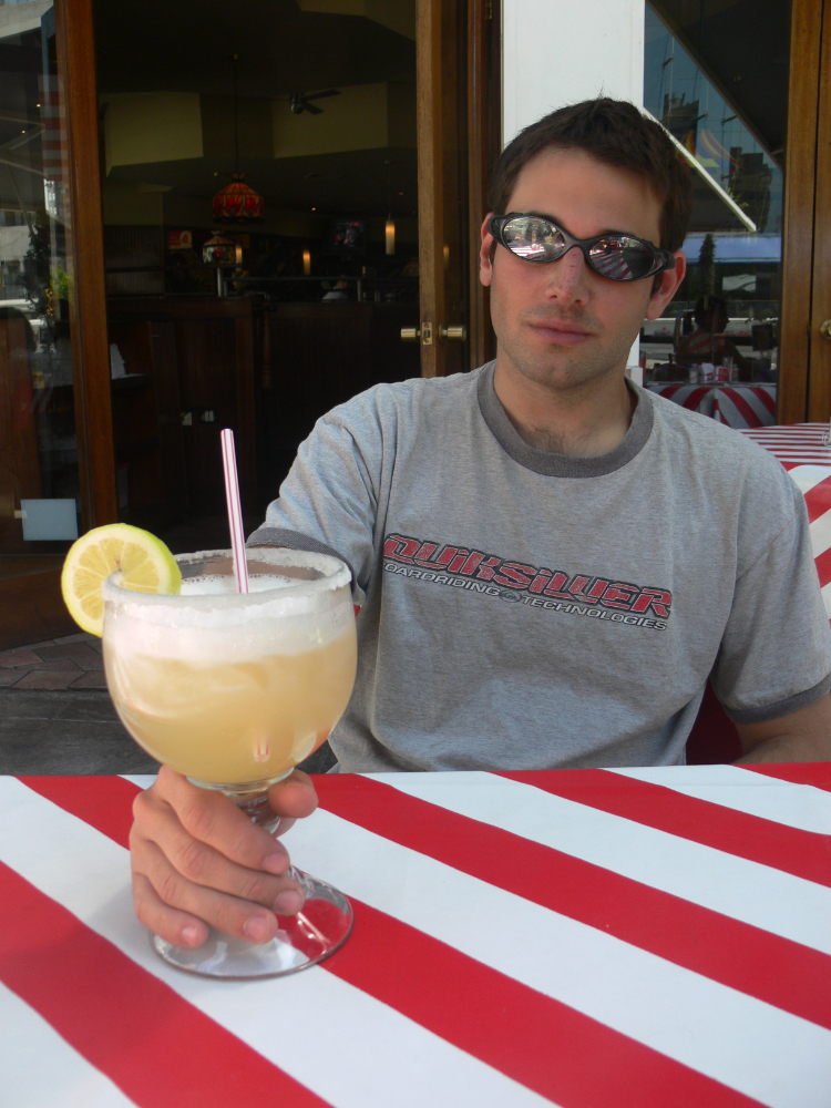 Celebrating with a margarita in Viña del Mar