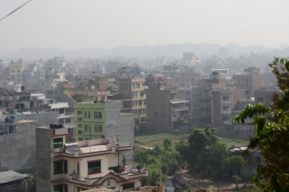 Residential apartment buildings in Kathmandu, Nepal