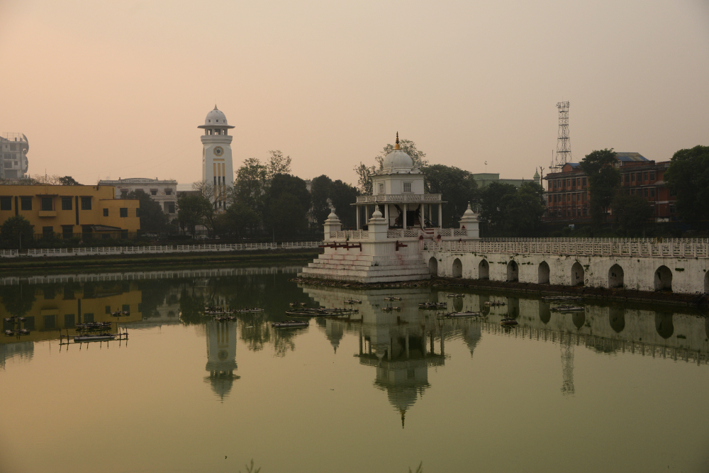 Rani Pokhari historic pond in central Kathmandu, Nepal