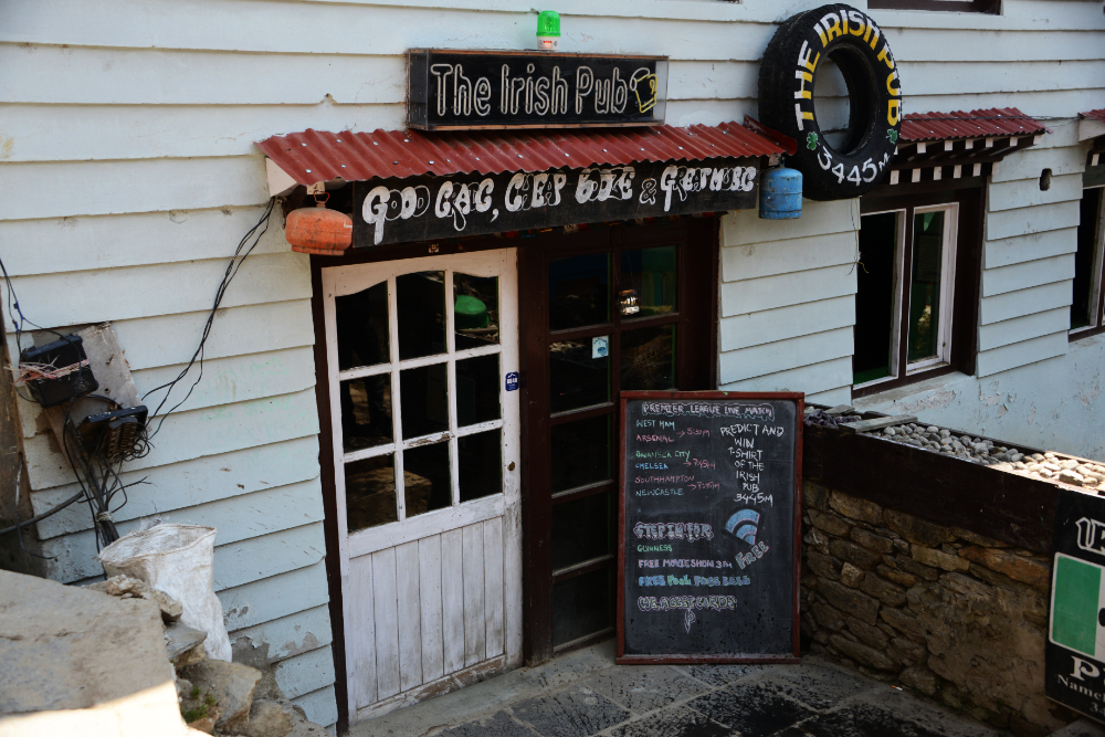 Irish pub in Namche Bazaar along the Everest Base Camp trekking route
