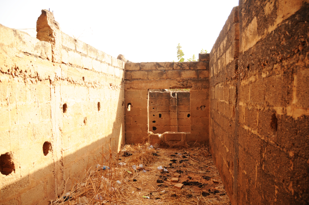 Abandoned and deteriorating building in Kano Nigeria