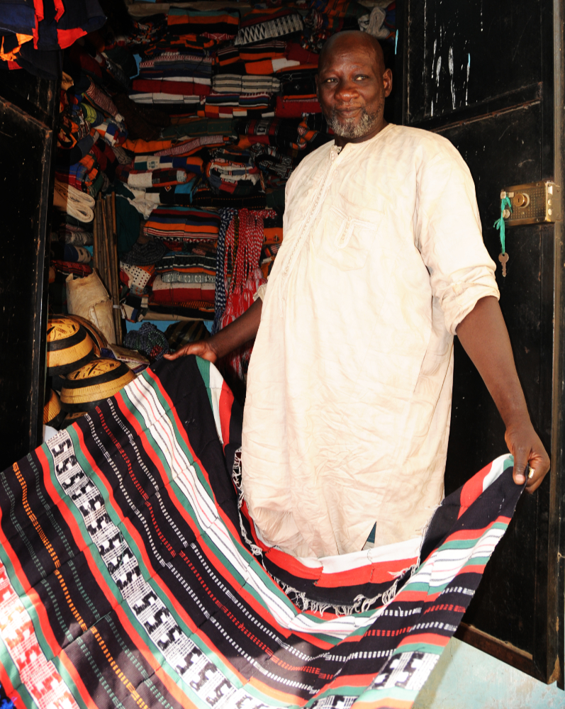 Handmade rugs and carpets for sale in Kano Old City market