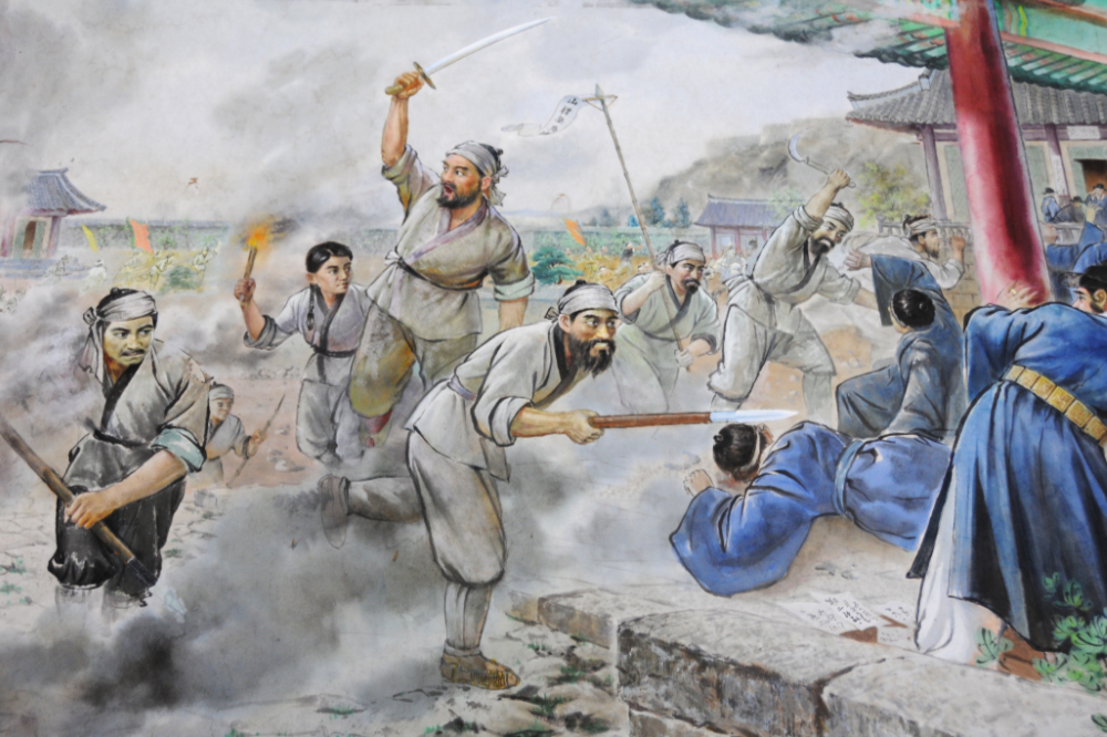 Historic Kaesong Painting Historic painting in Kaesong North Korea