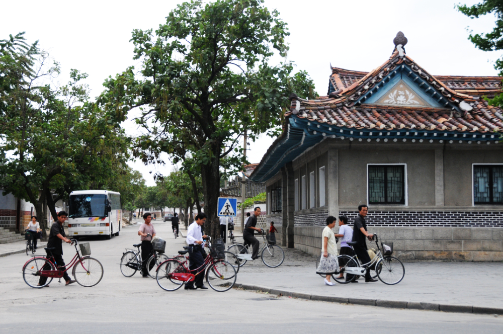Kaesong Street in Kaesong North Korea