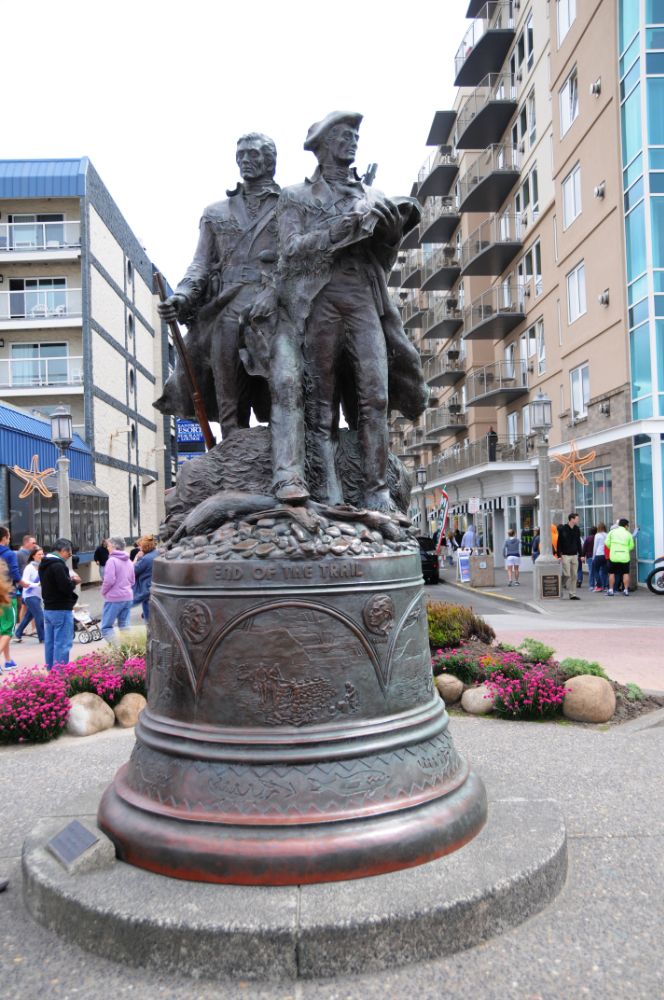 Lewis and Clark monument in Seaside Oregon